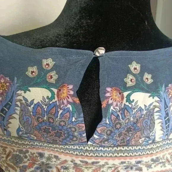 Maeve by Anthropologie Womans Barcelona Silk Paisley Shift Midi Dress 4 - Picture 5 of 16